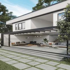 Dalle sur plots EREBOR GRIS 60x60x2 cm effet pierre antidérapant R11-Concept Mosaïque Hot