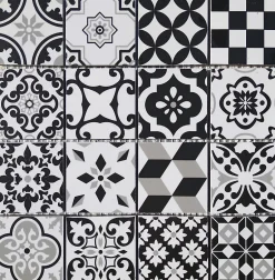 Carrelage mosaïque ARLES Noir 29x29 cm-Decora Mosaicos Discount