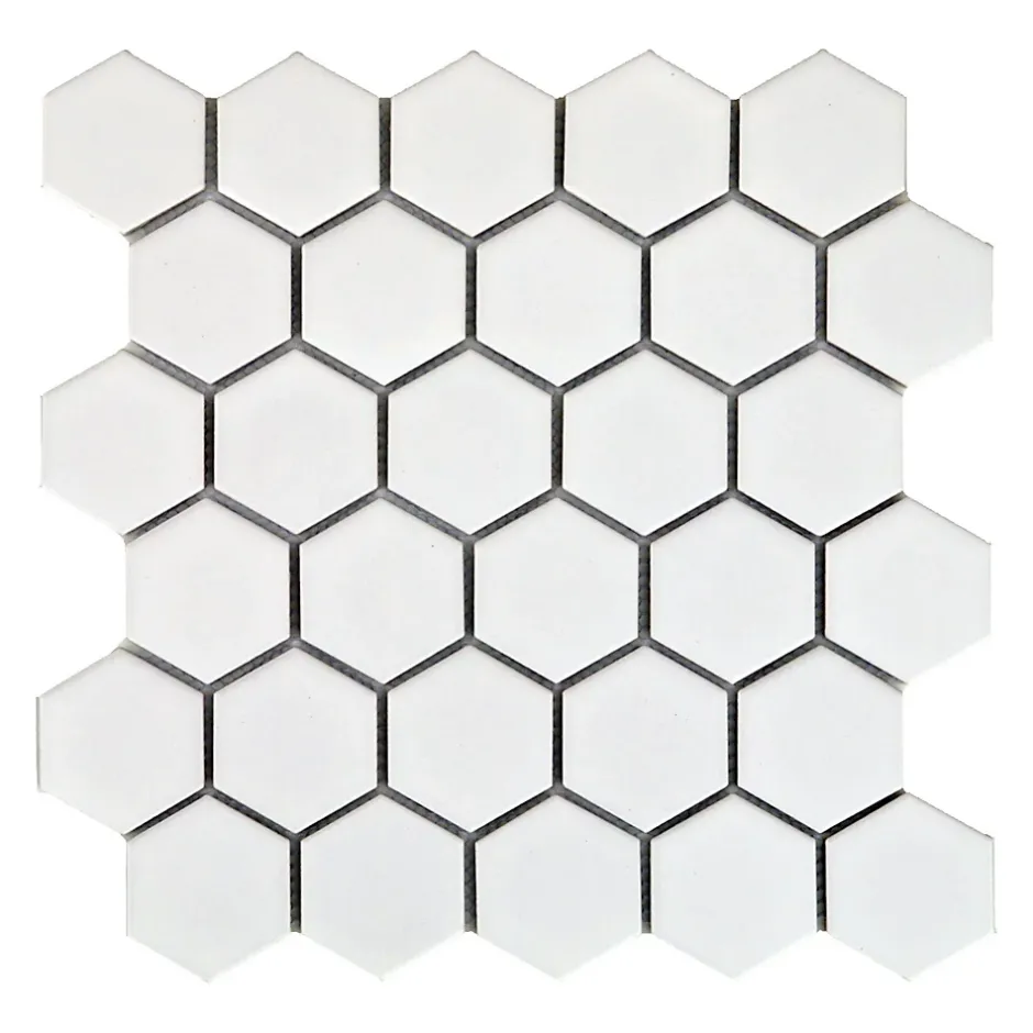 Carrelage mosaïque HEXAGONE Blanc 27x28 cm-Decora Mosaicos Discount