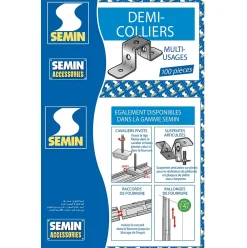 Semin Demi Collier Multi-usages , boite de 100 (Lot de 300)