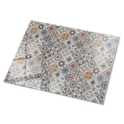 Dessus de table en verre trempé 80x60 cm Motif mosaïque avec ornements-Wallfluent Outlet