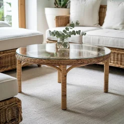 Dessus de table en verre trempé fi60 cm Transparent-Wallfluent Sale