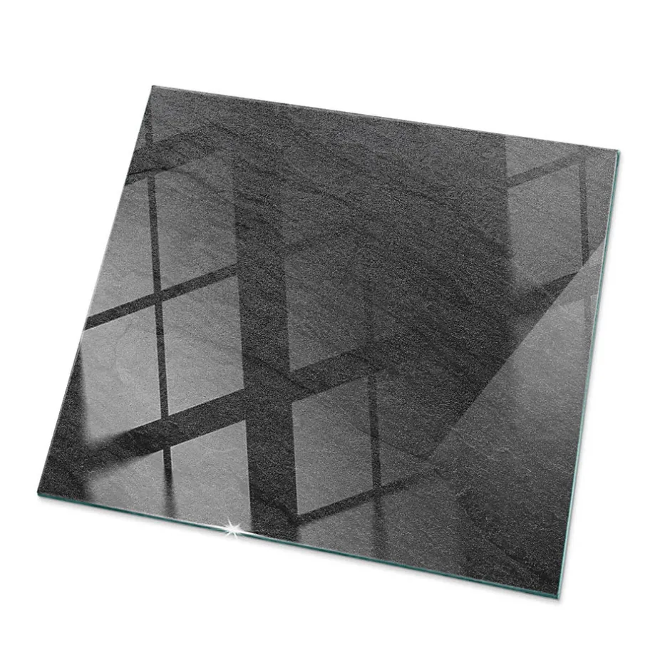 Dessus de table en verre trempé 50x50 cm Texture de pierre naturelle-Wallfluent Outlet