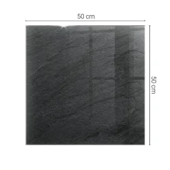 Dessus de table en verre trempé 50x50 cm Texture de pierre naturelle-Wallfluent Outlet