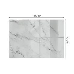Dessus de table en verre trempé 100x70 cm Motif de surface en marbre-Wallfluent Online