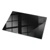 Dessus de table en verre trempé 100x70 cm Couleur noire lisse-Wallfluent Clearance