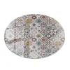 Dessus de table en verre trempé fi70 cm Motif mosaïque avec ornements-Wallfluent Online