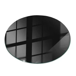 Dessus de table en verre trempé fi100 cm Couleur noire lisse-Wallfluent Outlet