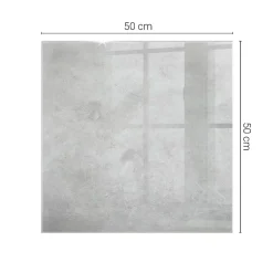 Wallfluent Dessus de table en verre trempé 50x50 cm Texture de béton avec fissures