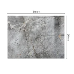 Dessus de table en verre trempé 80x60 cm Motif naturel de marbre-Wallfluent Best