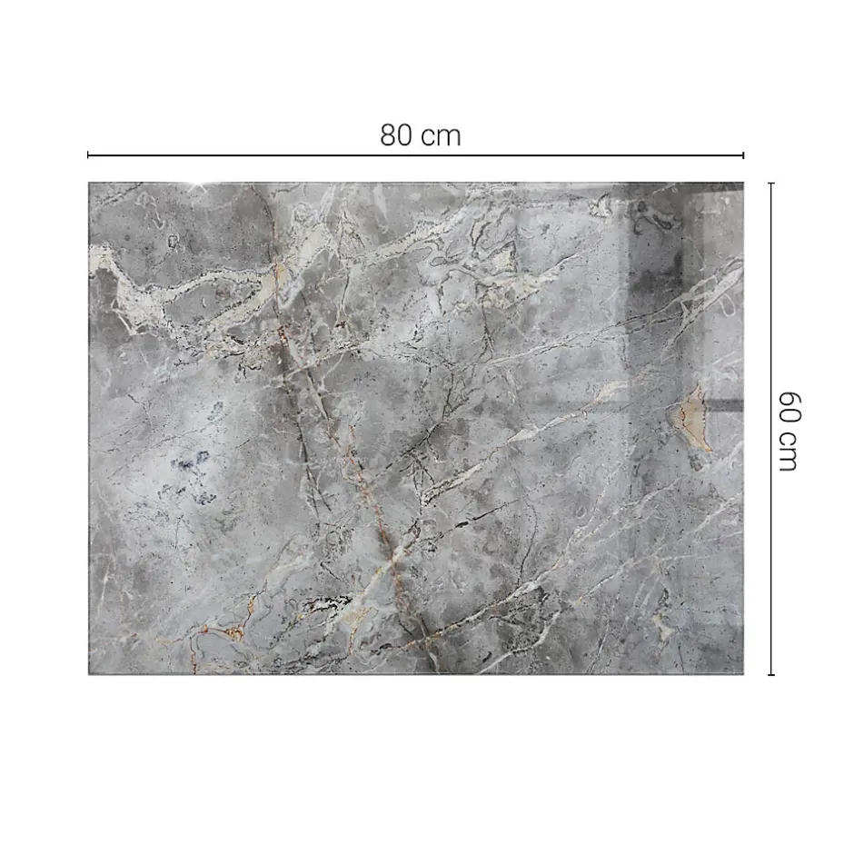 Dessus de table en verre trempé 80x60 cm Motif naturel de marbre-Wallfluent Best