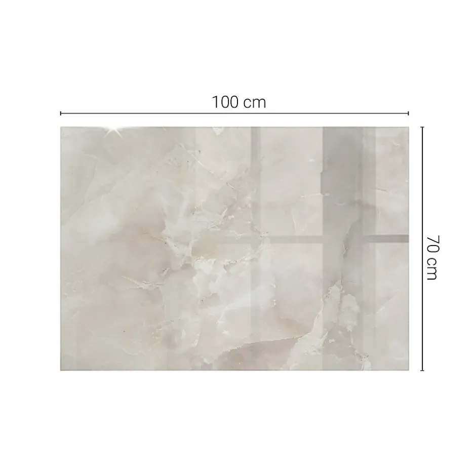 Dessus de table en verre trempé 100x70 cm Motif texturé de marbre-Wallfluent Hot