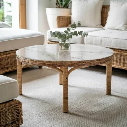 Dessus de table en verre trempé fi100 cm Motif de surface en marbre-Wallfluent