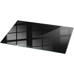 Wallfluent Dessus de table en verre trempé 140x70 cm Couleur noire lisse