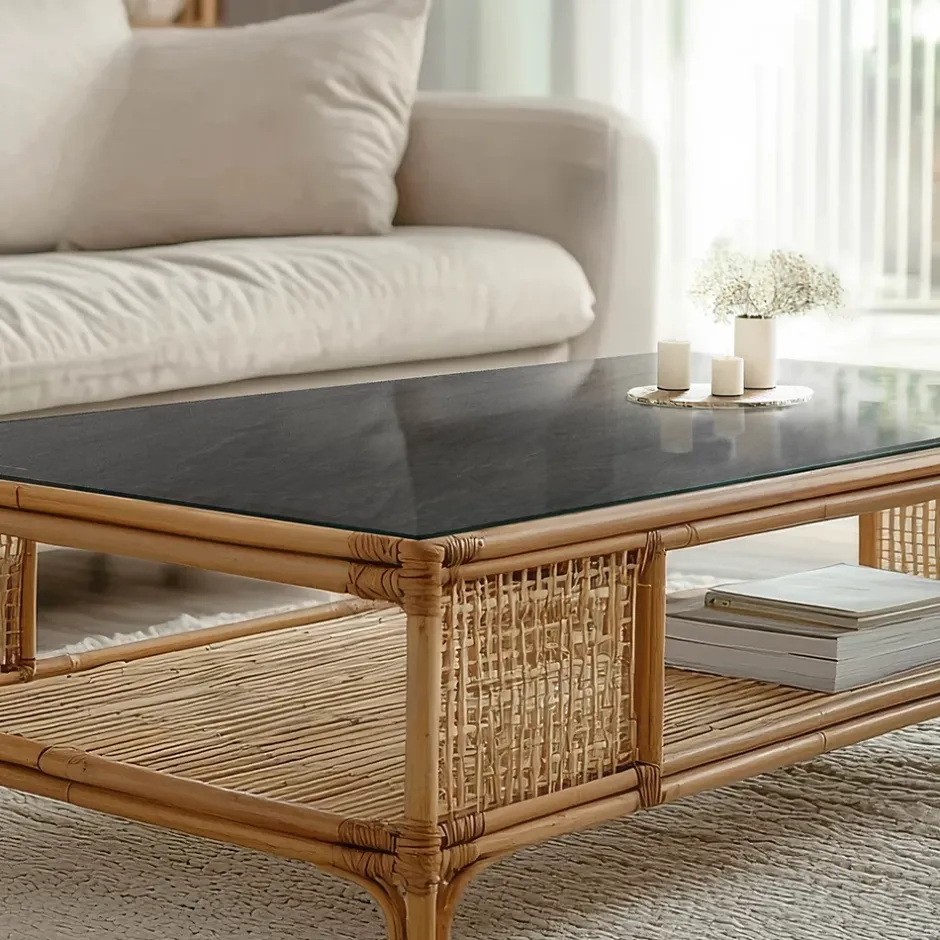 Dessus de table en verre trempé 100x70 cm Texture de pierre naturelle-Wallfluent Clearance