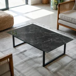 Dessus de table en verre trempé 120x80 cm Motif de marbre veiné-Wallfluent New