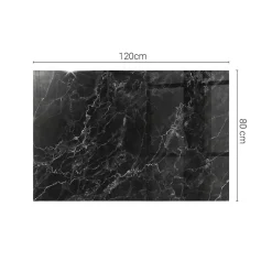 Dessus de table en verre trempé 120x80 cm Motif de marbre veiné-Wallfluent New