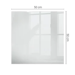 Dessus de table en verre trempé 50x50 cm Couleur blanche lisse-Wallfluent Sale