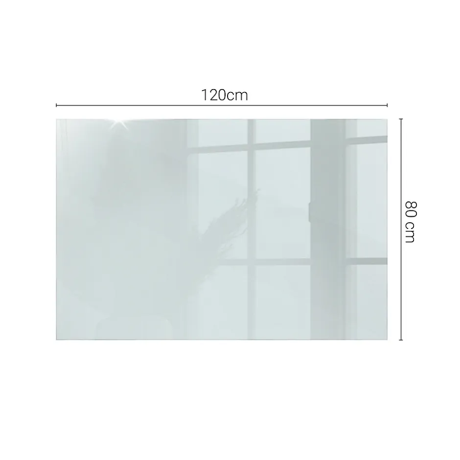 Dessus de table en verre trempé 120x80 cm Transparent-Wallfluent