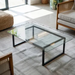 Dessus de table en verre trempé 120x80 cm Transparent-Wallfluent