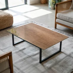 Dessus de table en verre trempé 100x70 cm Motif naturel du bois-Wallfluent Best