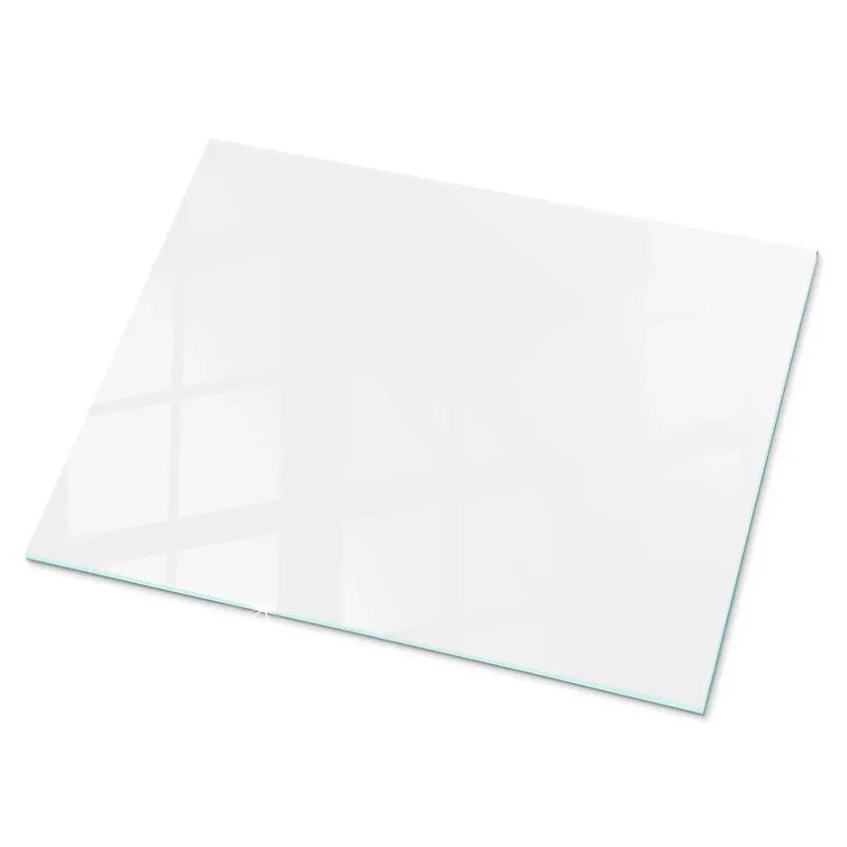 Dessus de table en verre trempé 80x60 cm Couleur blanche lisse-Wallfluent Hot