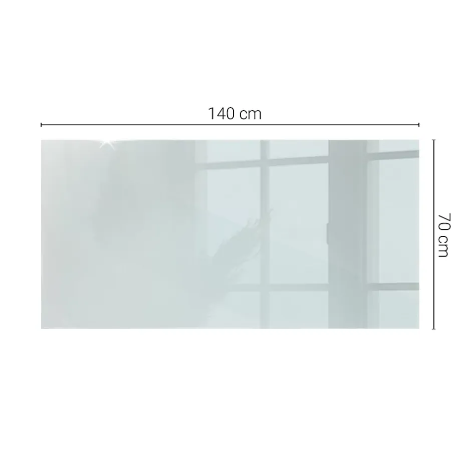 Wallfluent Dessus de table en verre trempé 140x70 cm Transparent