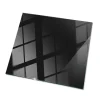 Wallfluent Dessus de table en verre trempé 60x60 cm Couleur noire lisse