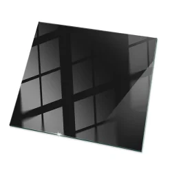 Wallfluent Dessus de table en verre trempé 60x60 cm Couleur noire lisse