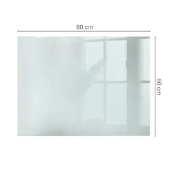 Dessus de table en verre trempé 80x60 cm Transparent-Wallfluent Clearance