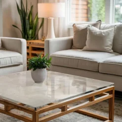 Dessus de table en verre trempé 50x50 cm Motif texturé de marbre-Wallfluent Discount