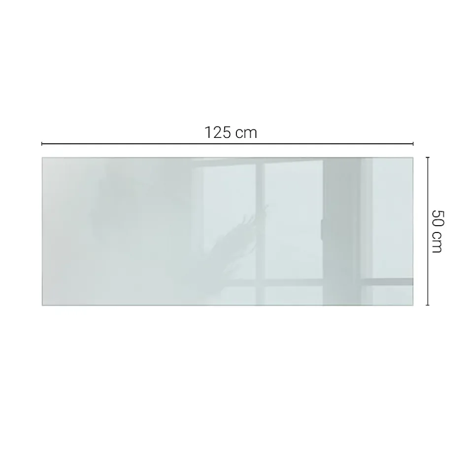 Wallfluent Dessus de table en verre trempé 125x50 cm Transparent