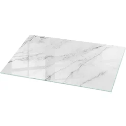 Wallfluent Dessus de table en verre trempé 100x50 cm Motif de surface en marbre