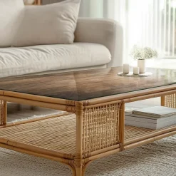 Dessus de table en verre trempé 125x50 cm Structure de planches en bois-Wallfluent Discount