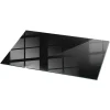 Dessus de table en verre trempé 100x50 cm Couleur noire lisse-Wallfluent Clearance