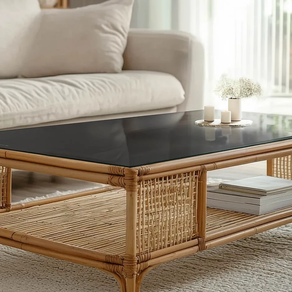 Dessus de table en verre trempé 100x50 cm Couleur noire lisse-Wallfluent Clearance