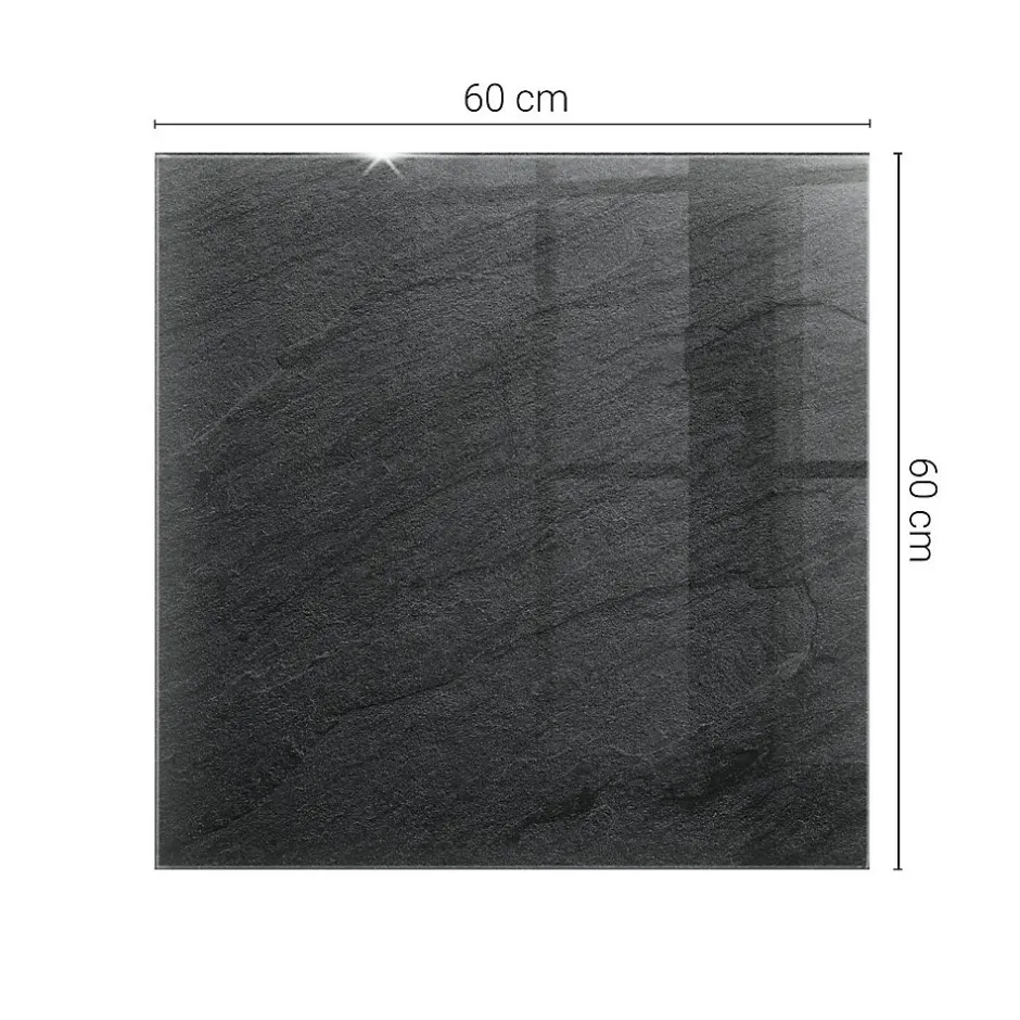 Dessus de table en verre trempé 60x60 cm Texture de pierre naturelle-Wallfluent Outlet