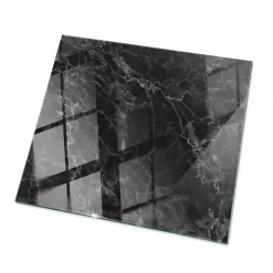 Wallfluent Dessus de table en verre trempé 60x60 cm Motif de marbre veiné