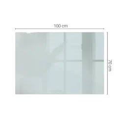 Wallfluent Dessus de table en verre trempé 100x70 cm Transparent