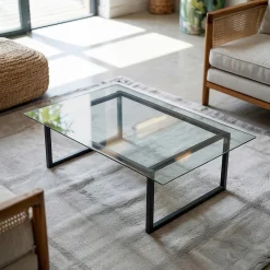 Wallfluent Dessus de table en verre trempé 100x70 cm Transparent