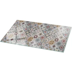 Wallfluent Dessus de table en verre trempé 100x50 cm Motif mosaïque avec ornements