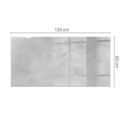 Dessus de table en verre trempé 120x60 cm Texture de béton avec fissures-Wallfluent Outlet