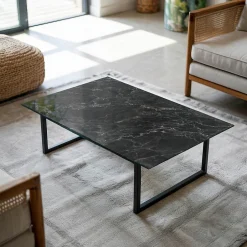 Dessus de table en verre trempé 100x70 cm Motif de marbre veiné-Wallfluent Sale