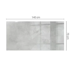 Wallfluent Dessus de table en verre trempé 140x70 cm Texture de béton avec fissures