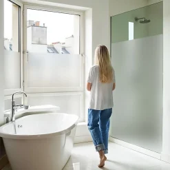 DIMEXACT - Film adhésif anti-regard mat translucide pour extérieur - 152 cm x 1 m - en Rouleau