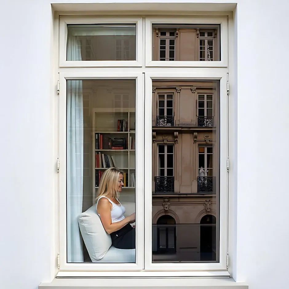 DIMEXACT - Film anti regard pour fenêtre à petit vitrage vis-à-vis proche - bronze - 75 cm x 1 m - en Rouleau