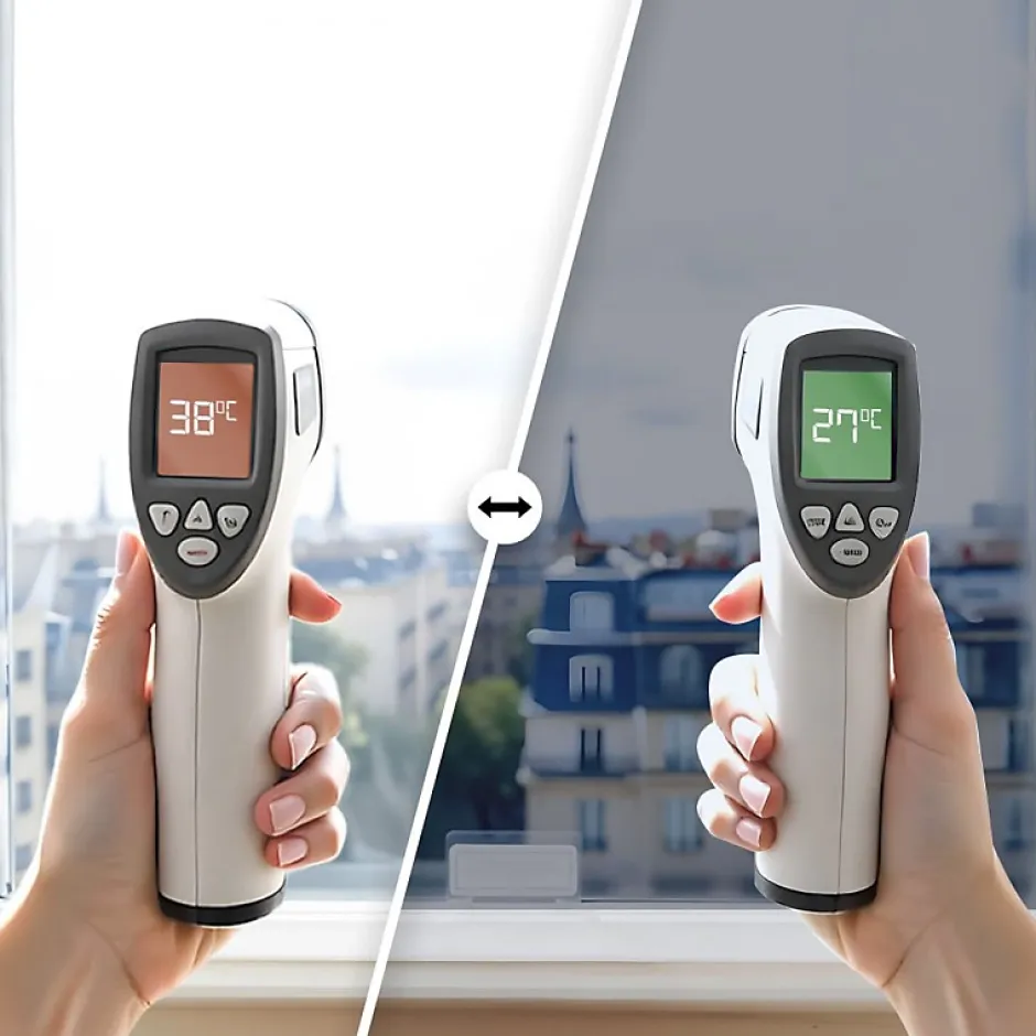 DIMEXACT - Film anti regard pour fenêtre à petit vitrage vis-à-vis proche - bronze - 75 cm x 1 m - en Rouleau