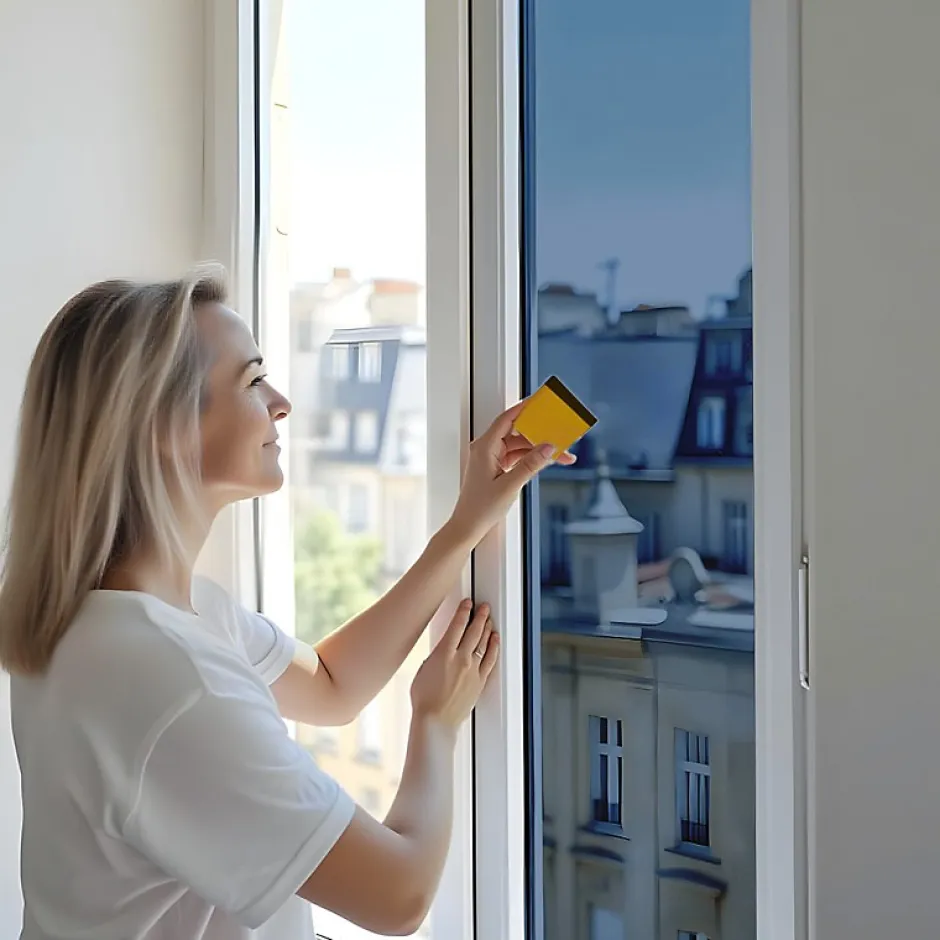 DIMEXACT - Film anti regard pour fenêtre à petit vitrage vis-à-vis proche - bleu - 75 cm x 0.5 m - en Rouleau