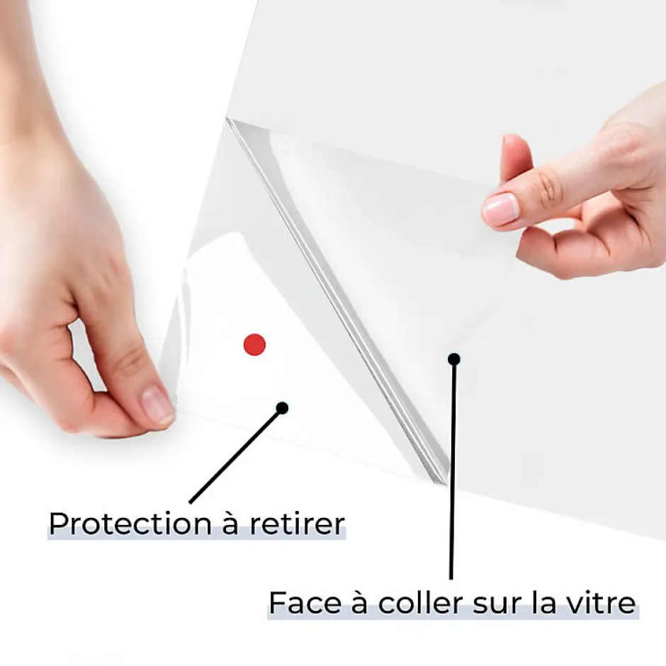 DIMEXACT - Film dépoli blanc adhésif - 75 cm x 2 m - en Rouleau- Hot