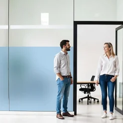 DIMEXACT - Film dépoli bleu adhésif - 152 cm x 0.5 m - en Rouleau